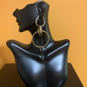 Silver & Gold color drop dangle earrings